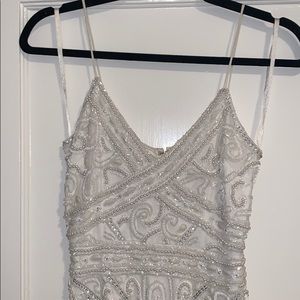 White BHLDN Lara beaded dress NWOT - size 0